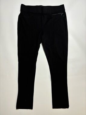 DKNY Black Stretch Zip-Pocket Leggings/Jeans